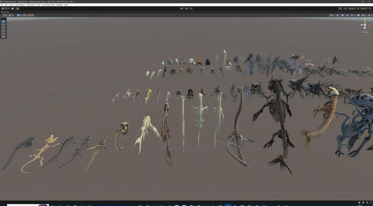 Fish and Underwater Creatures Skeleton Collection – Marine Bone 3D Asset Pack