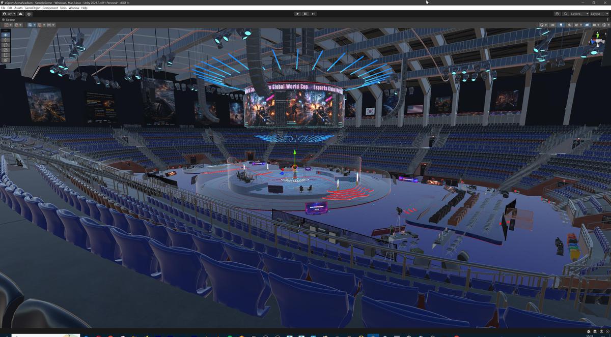 Futuristic Esports Arena Stadium – Tournament Stage 3d Environment Level