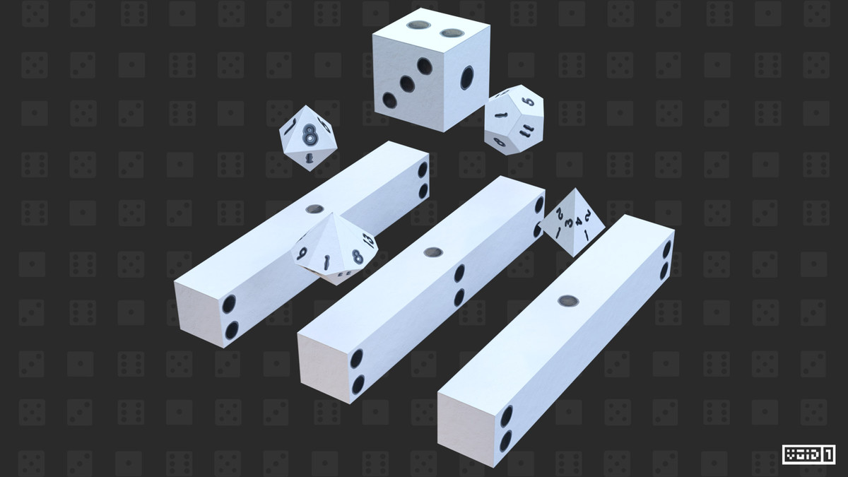 Rounded 3D Dice Models PRO