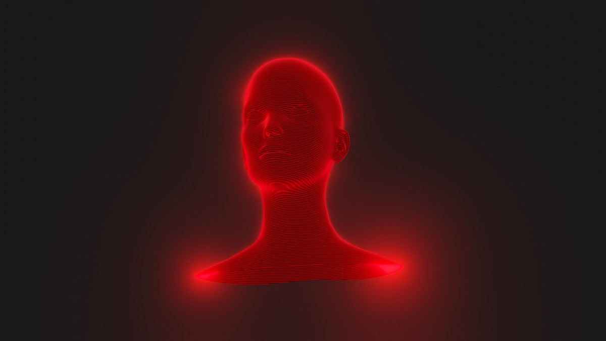 Sci-Fi Red Hologram Male Female Heads 3D Model Pack - Animated, Blend Shapes