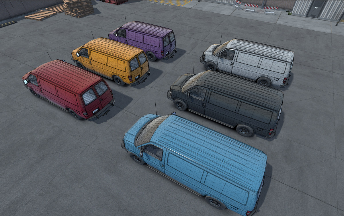 Industrial american van