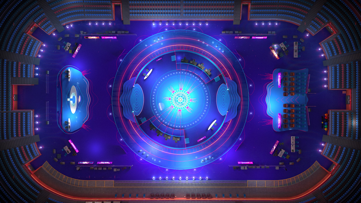 Futuristic Esports Arena Stadium – Tournament Stage 3d Environment Level