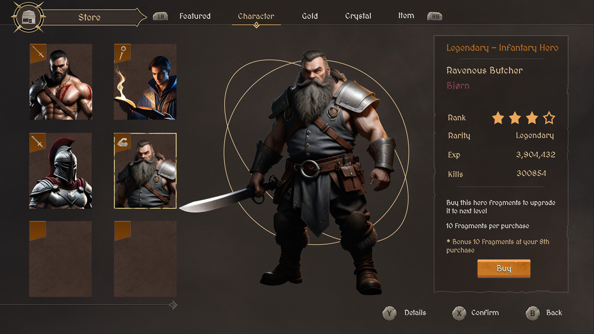 Fantasy RPG GUI