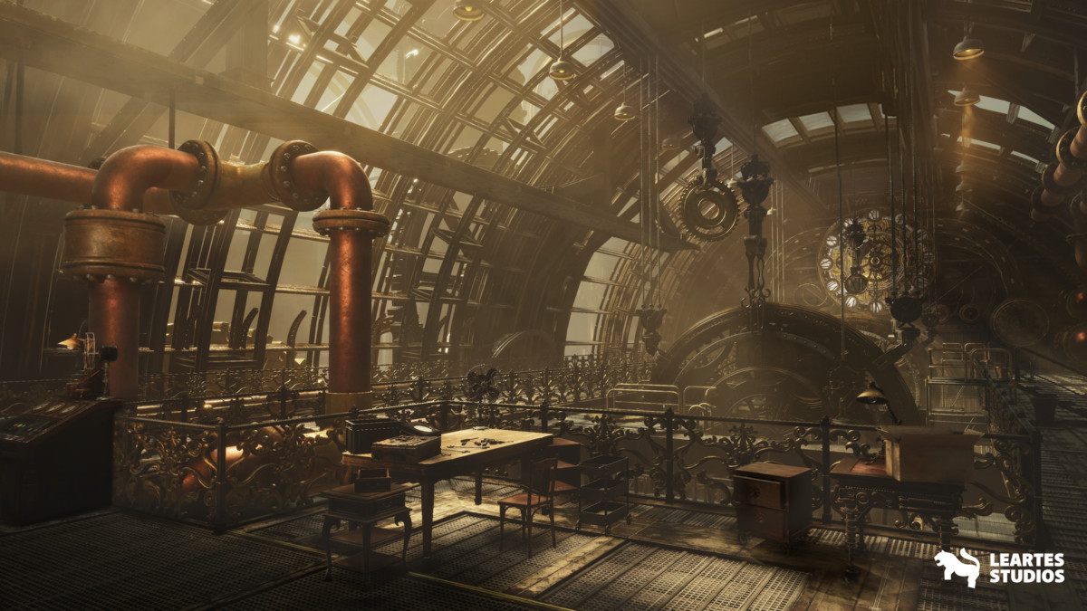 Steampunk Clock Factory Environment