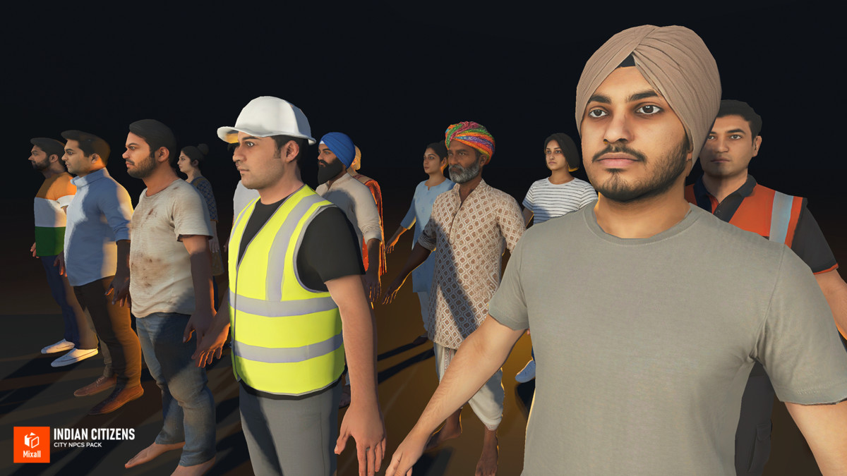India City Kit - Modular Street Environment, People, Motorbikes