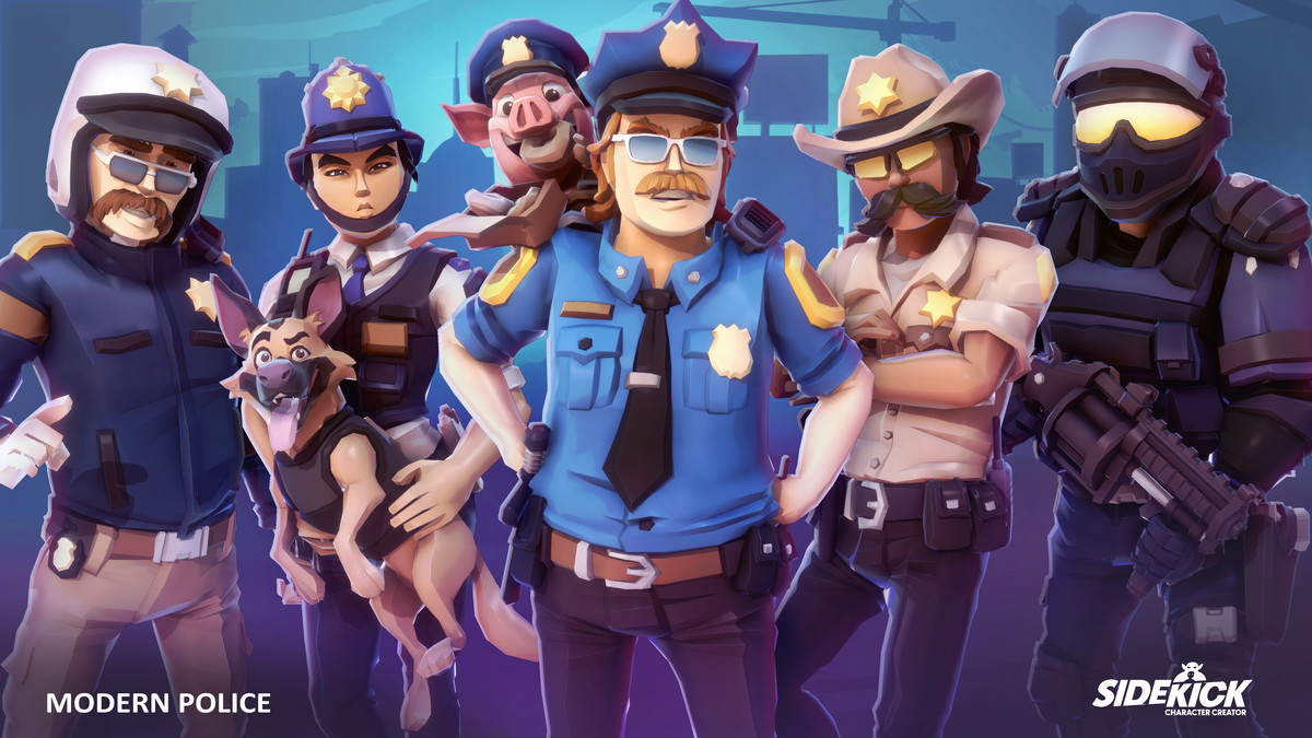 Modern Police – Sidekick Modular Characters by Synty