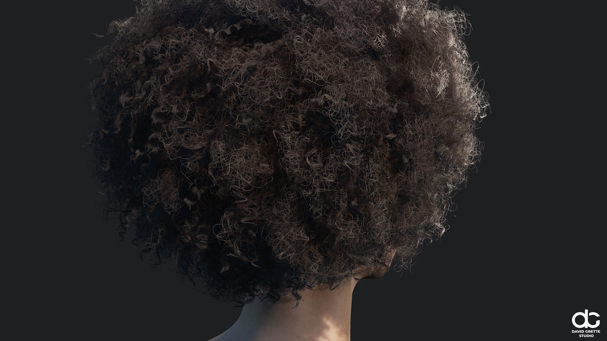 Realistic female hairstyles, pack #1 | Rigged hair, game-ready, low-poly