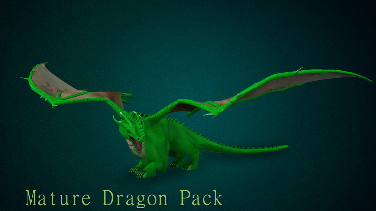 3D Mature Dragon Pack