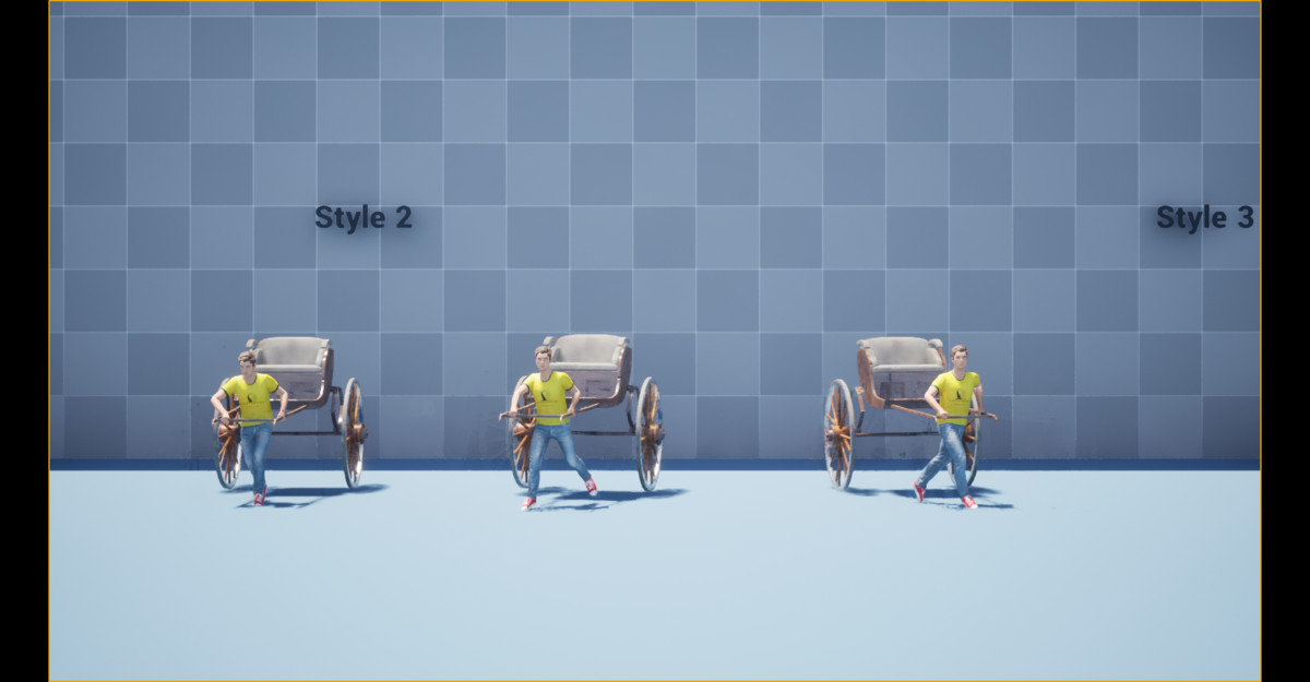 Hand Pulled Rickshaw Animation