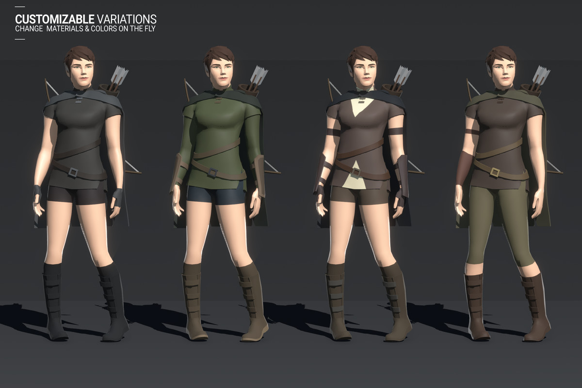 Polyquest Heroes: Warrior I Huntress