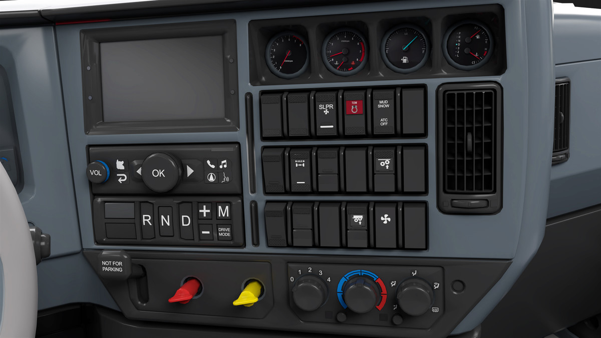 Heavy Truck Chassis 05 White Interior URP HDRP Textures