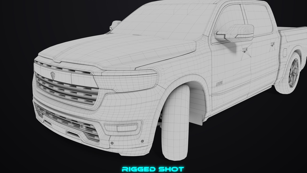 Pickup Truck 03 Grey and White URP HDRP Textures