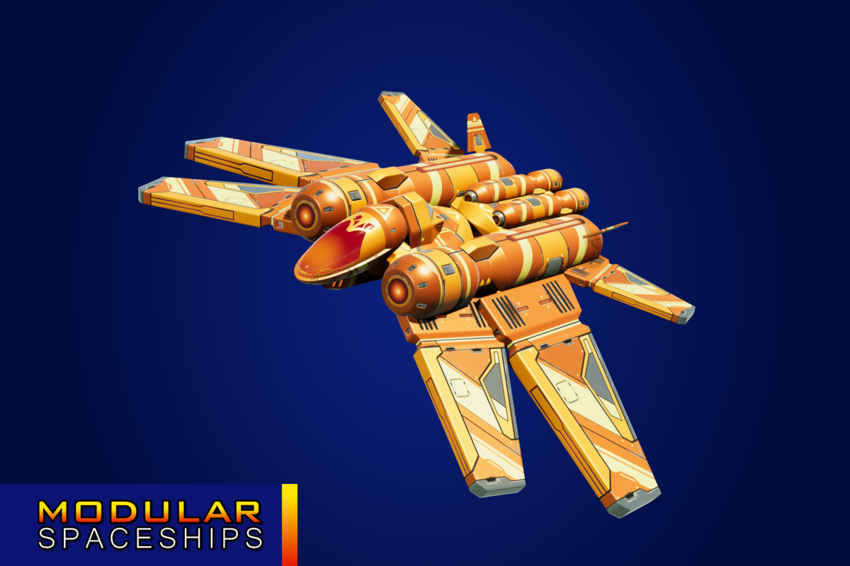 Sci-Fi Modular Spaceship Night Aye