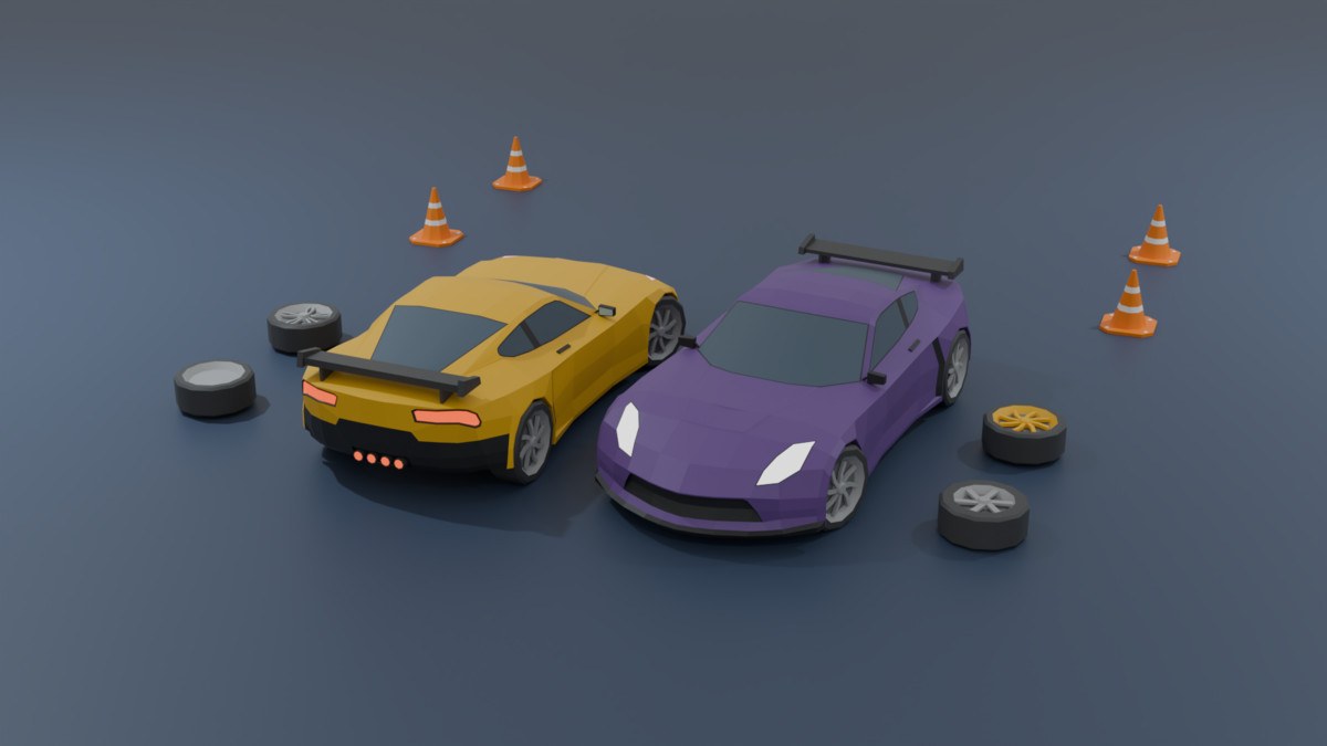 Mobile Optimize-Low Poly Cars