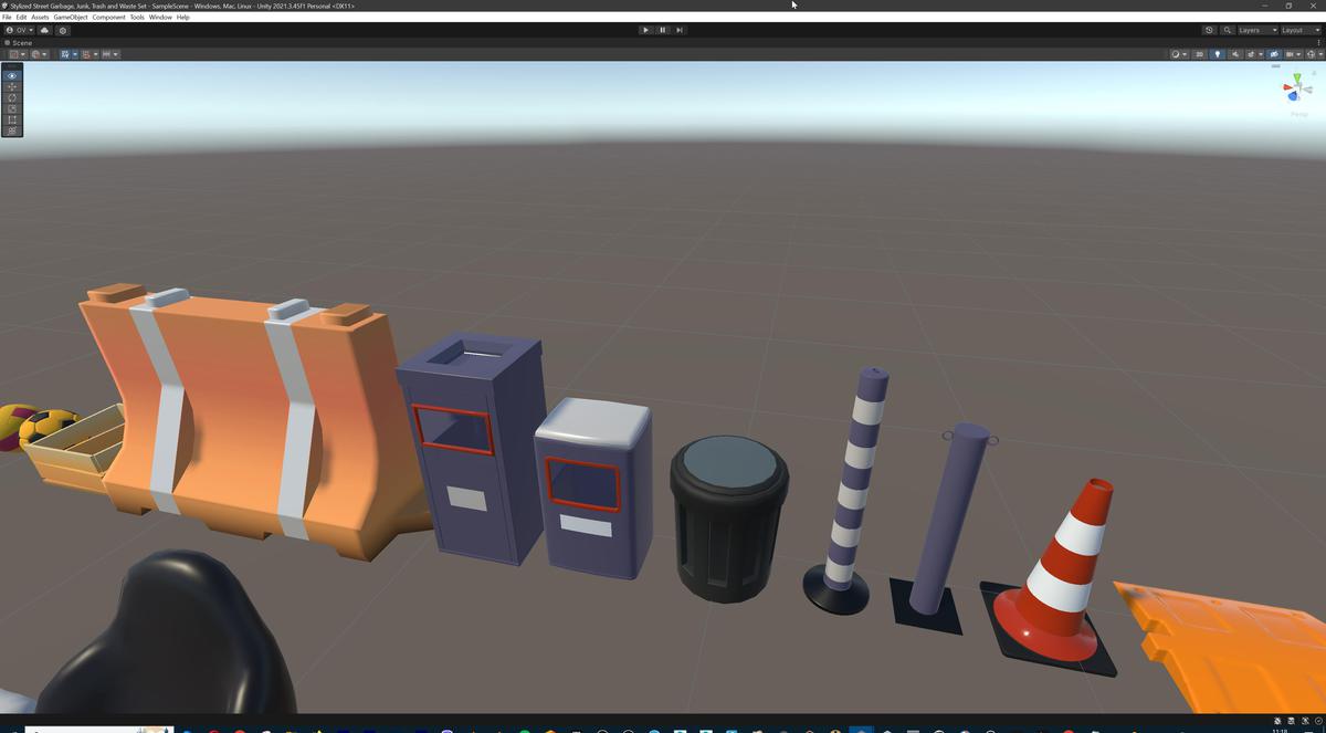 Lowpoly Stylized Street Garbage, Junk, Trash and Waste Set - 328 gameready props