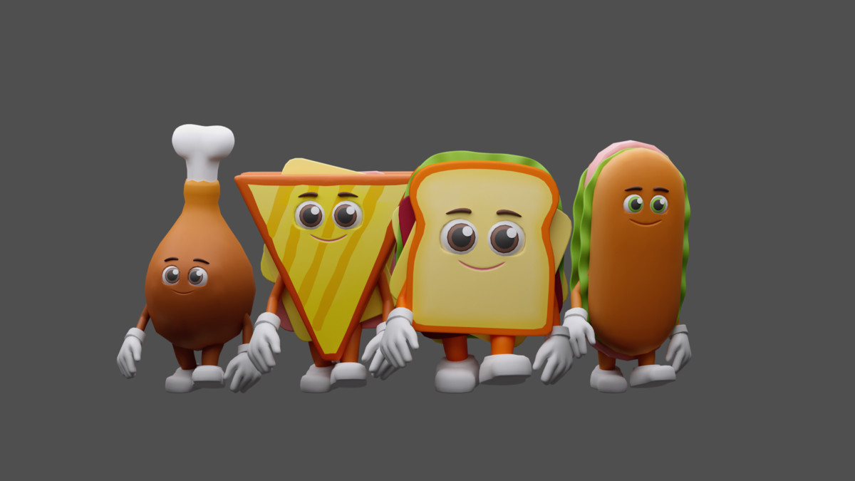 Cartoon characters snacks