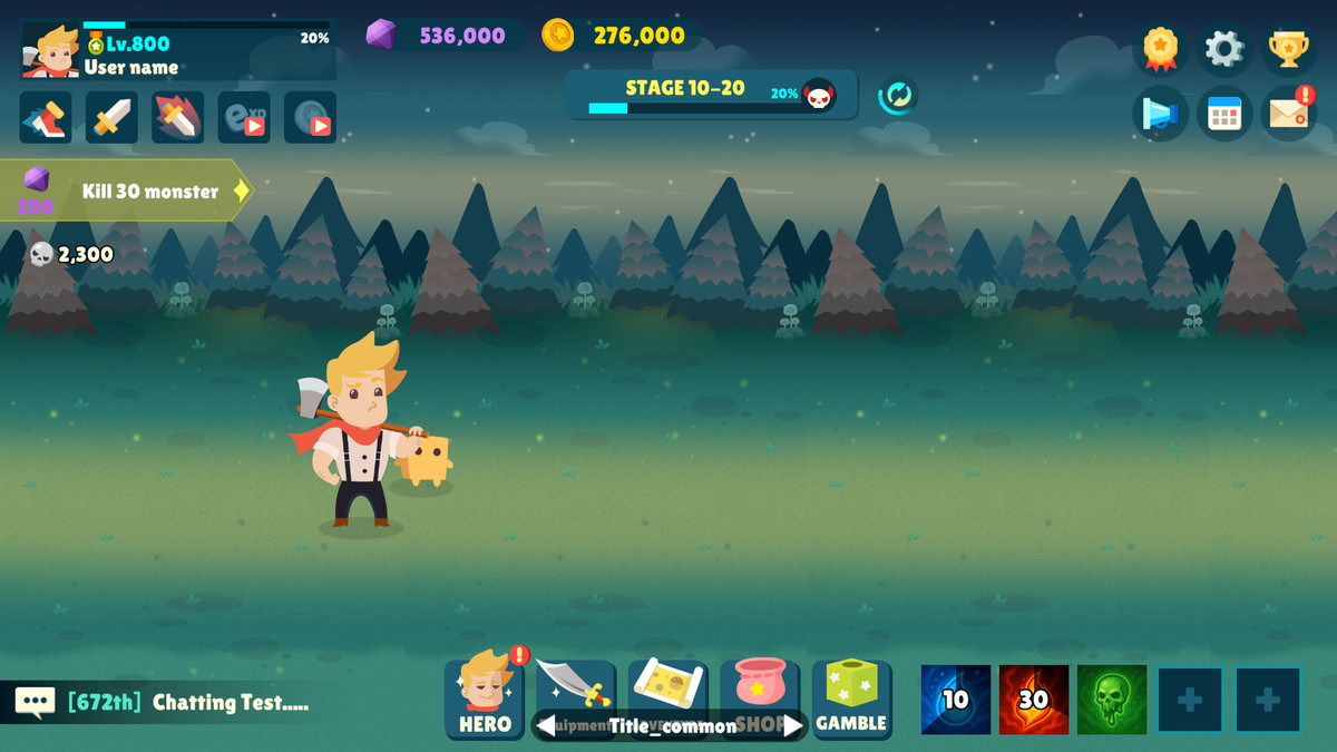 Idle Game Horizontal UI Kit