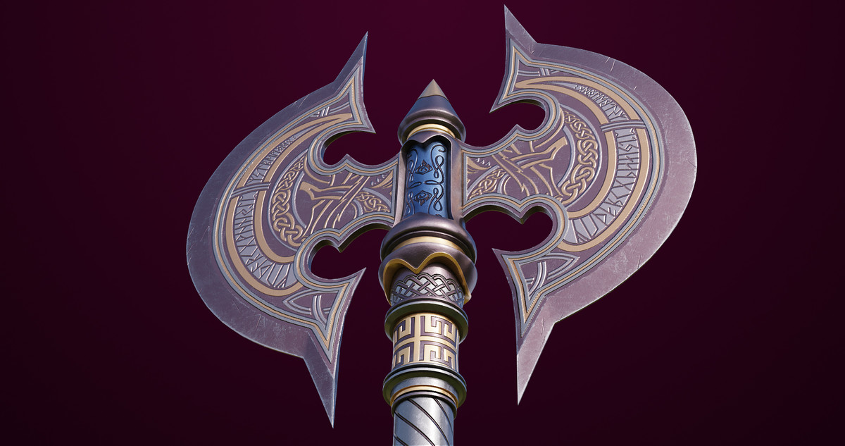 Battle Axe 02 URP HDRP Textures