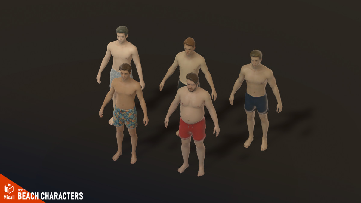 Beach characters - Boys