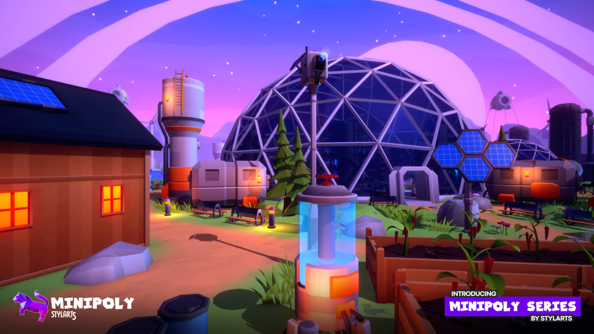 Minipoly Series - Eco-Future Farm Village ( Stylized Lowpoly Environment )