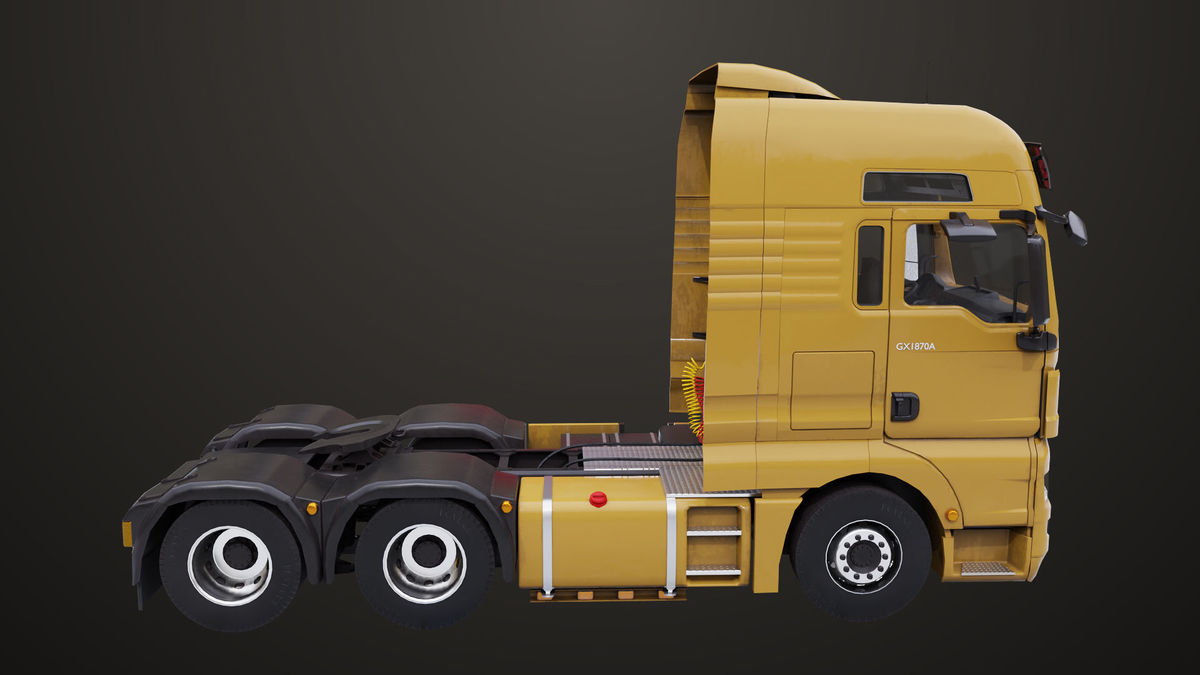 Heavy Truck 04 Chassis Yellow