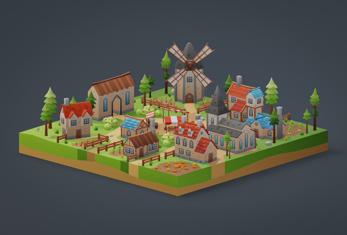 Low Poly Medieval Locations Pack