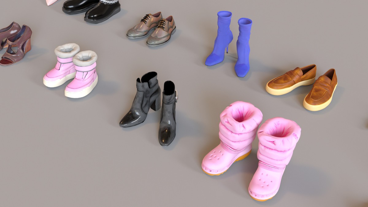 Ultimate Shoe Pack (72 Footwear Low-poly 3D models)
