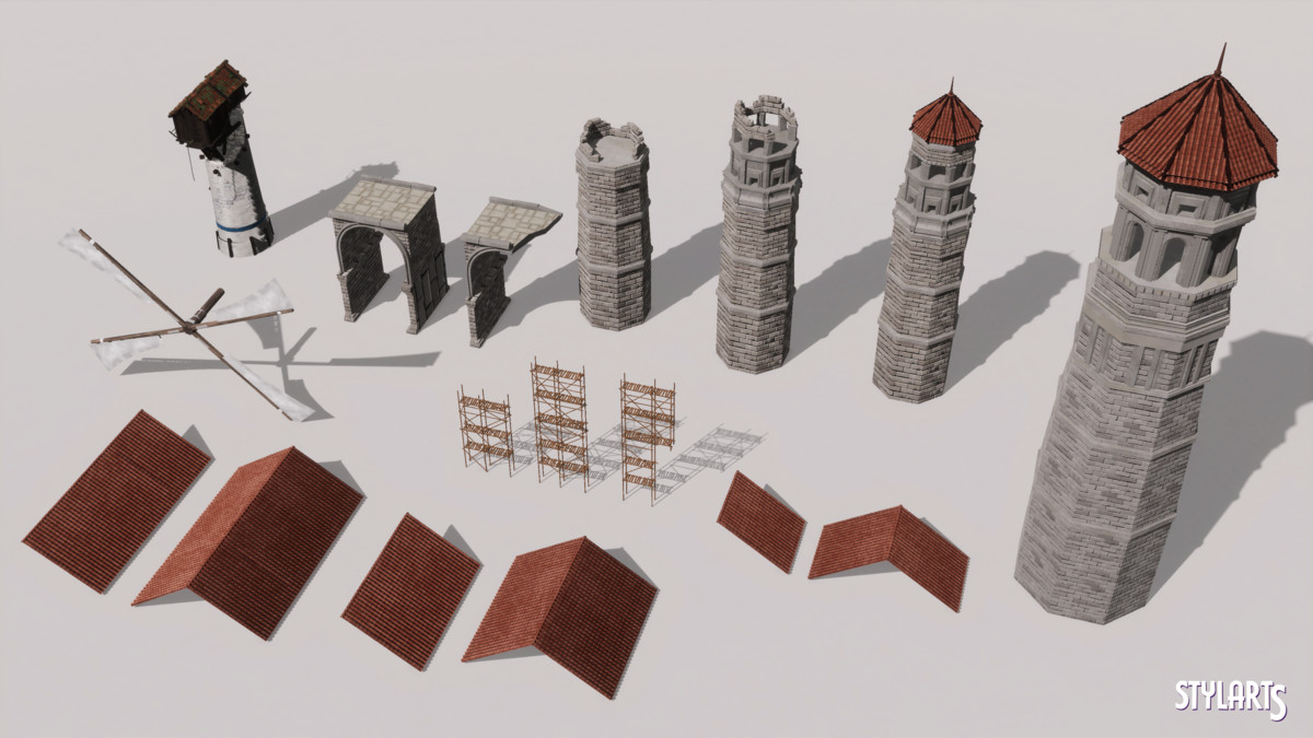 Stylized Castle Ruins