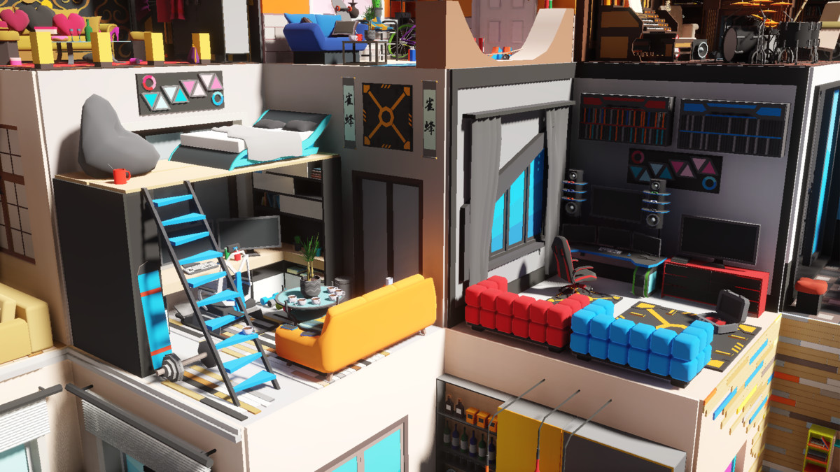 Low Poly 15 Rooms 1000+ objects Vol.1