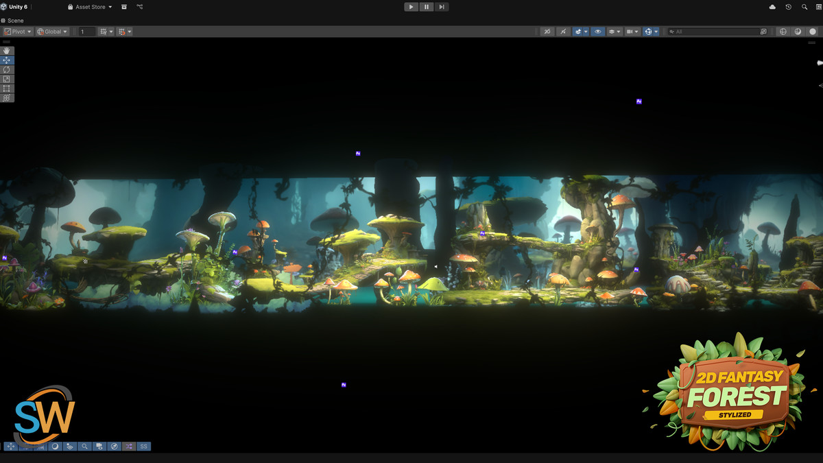 Stylized Fantasy Forest – 2D Environment Pack (Vol. 1)