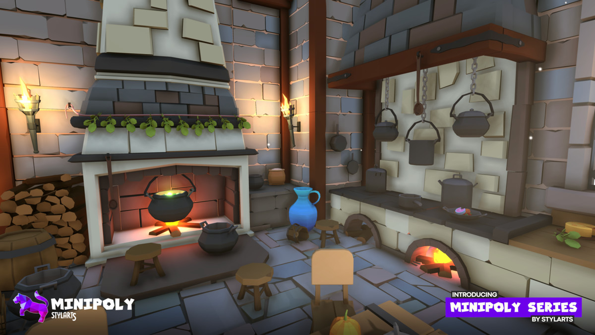 Minipoly Series - Fantasy Kingdom Interior ( Stylized Lowpoly Environment )