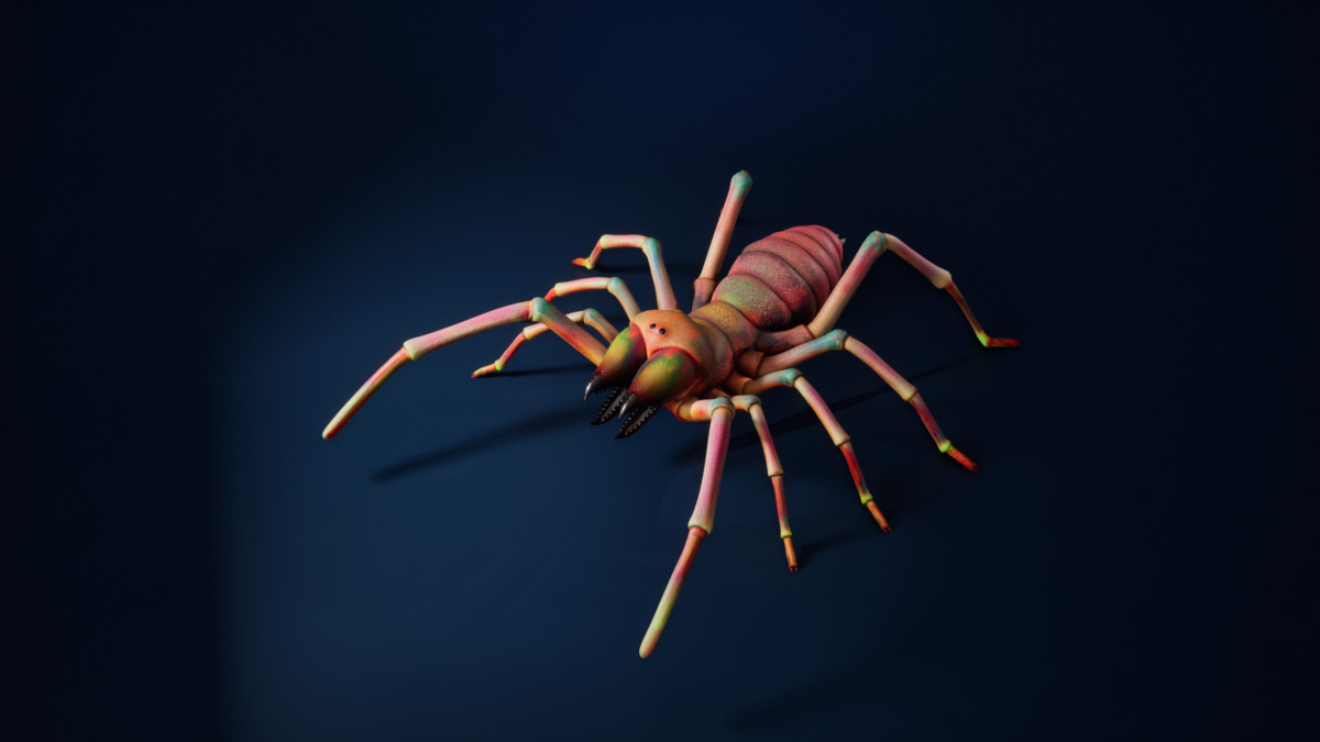 Solifugae Camel Spider, animated and modular monster insect with skins & shader.