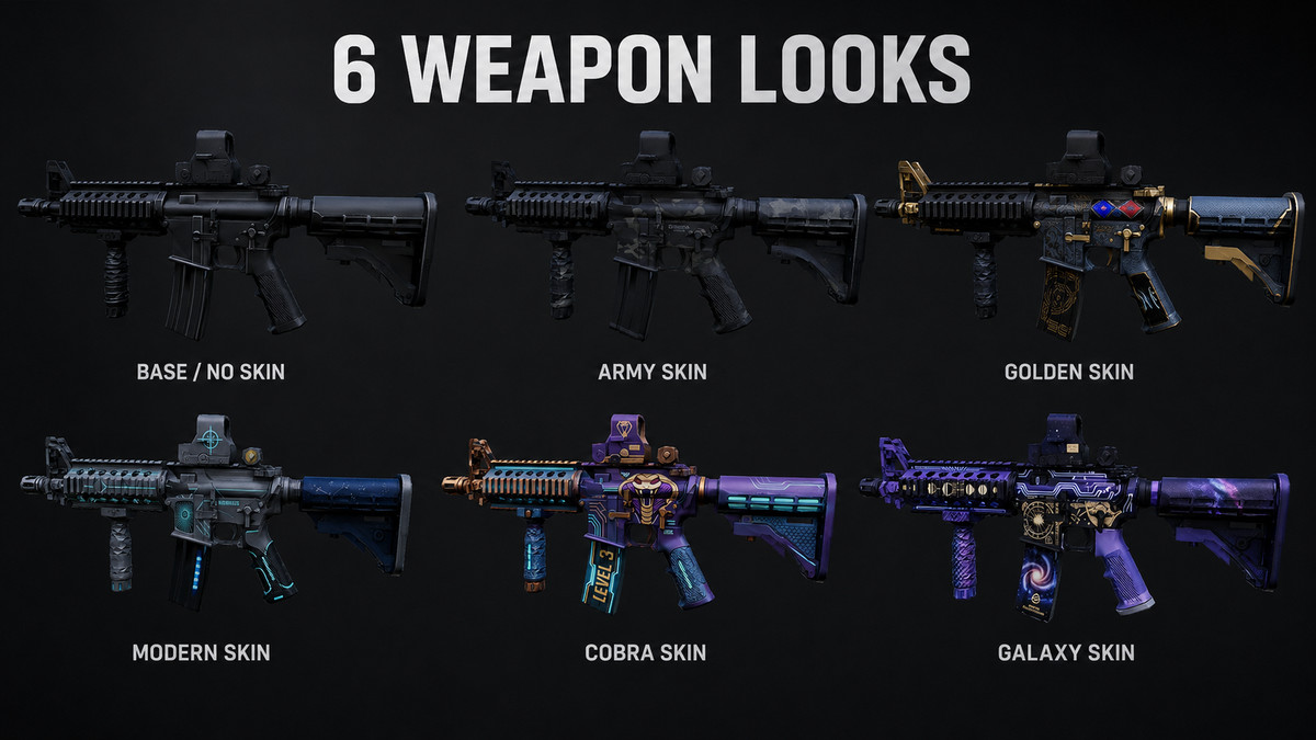 M4A1 Customizable Gun - Skins & Attachments