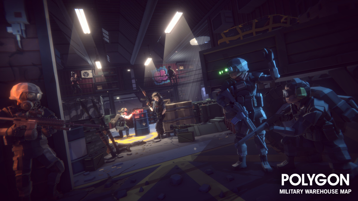 POLYGON - Military Warehouse Map by Synty