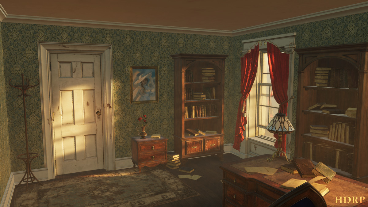 Vintage Velvet Mahogany Office Set