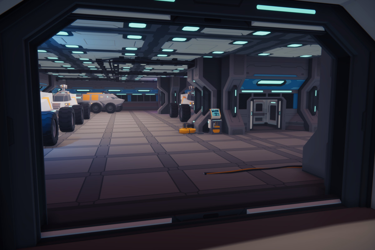 Low Poly Sci-Fi Military Resource Base