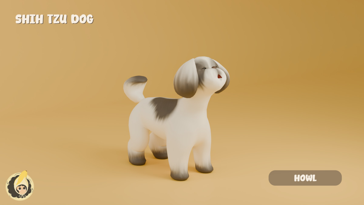 Animated Shih Tzu Dog