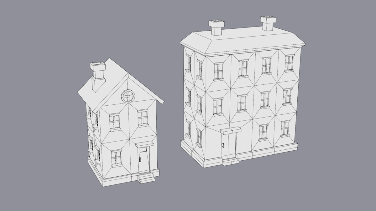 30 Low-Poly Urban Buildings Collection