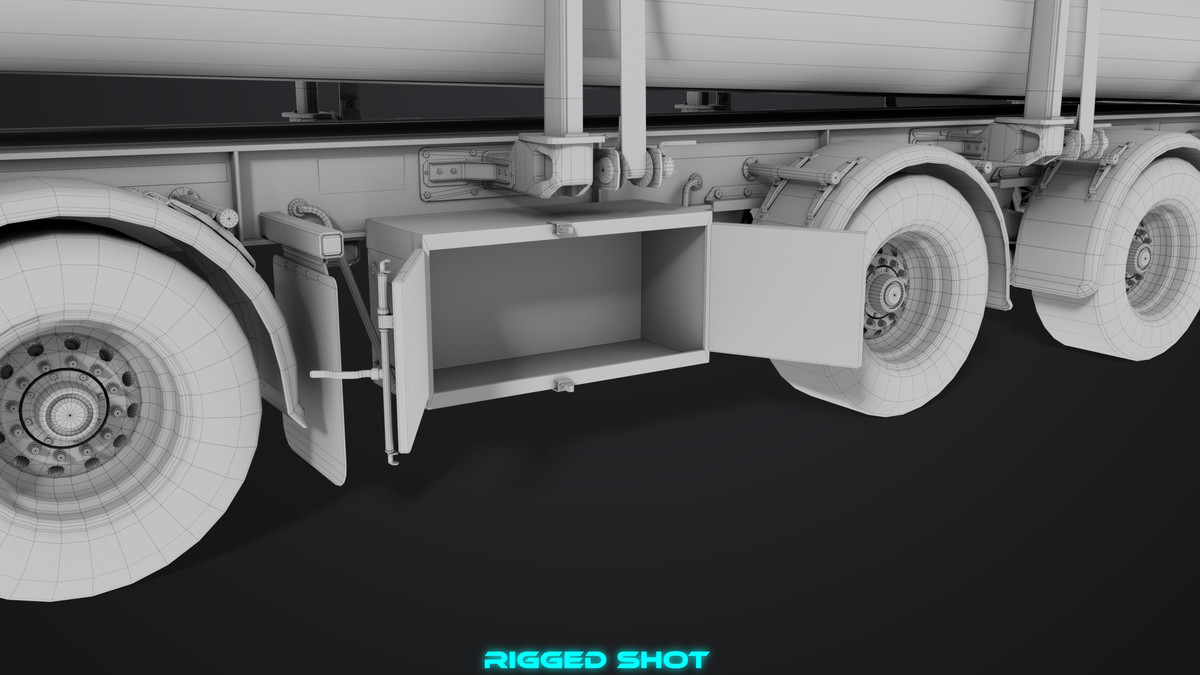 Truck 07 Log Trailer Grey Version URP HDRP Textures