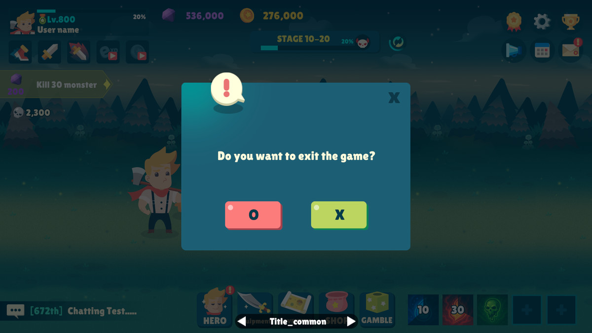 Idle Game Horizontal UI Kit