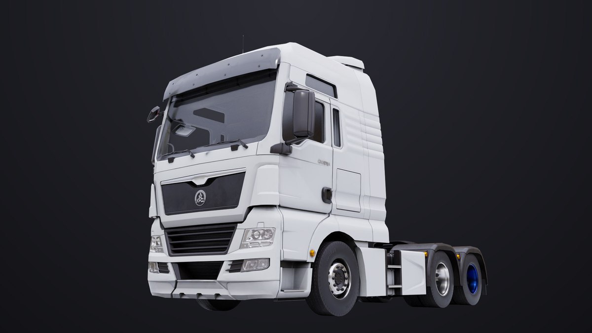 Heavy Truck 04 Chassis White URP HDRP Textures