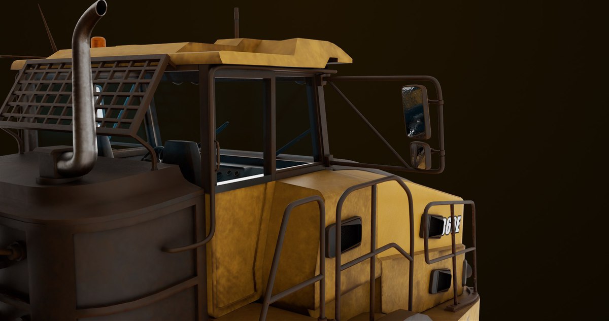 Articulated Dirty Mining Truck 03 URP HDRP Textures