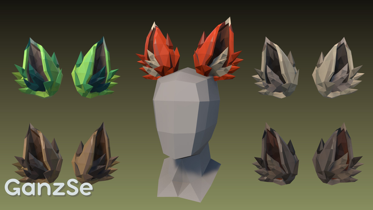 GanzSe Animal Ears - Fantasy Low Poly Pack