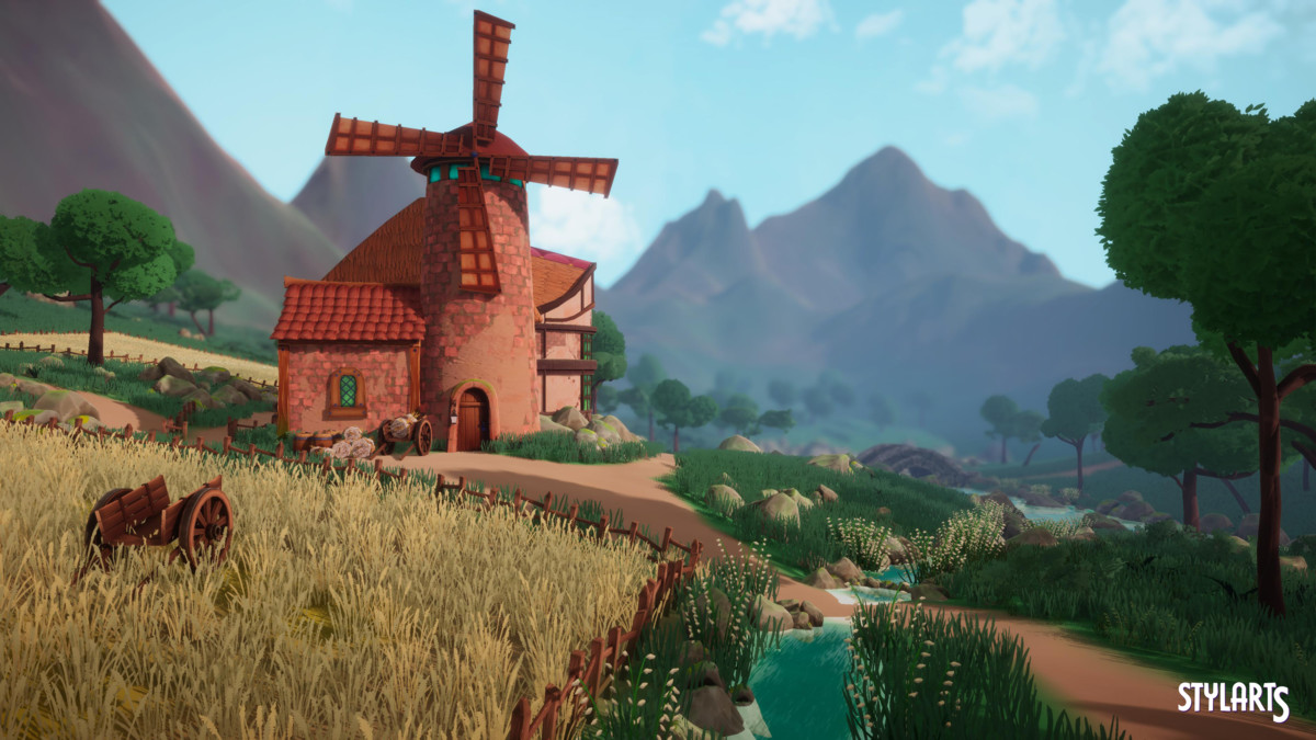 Stylized Windmill Valley Environment