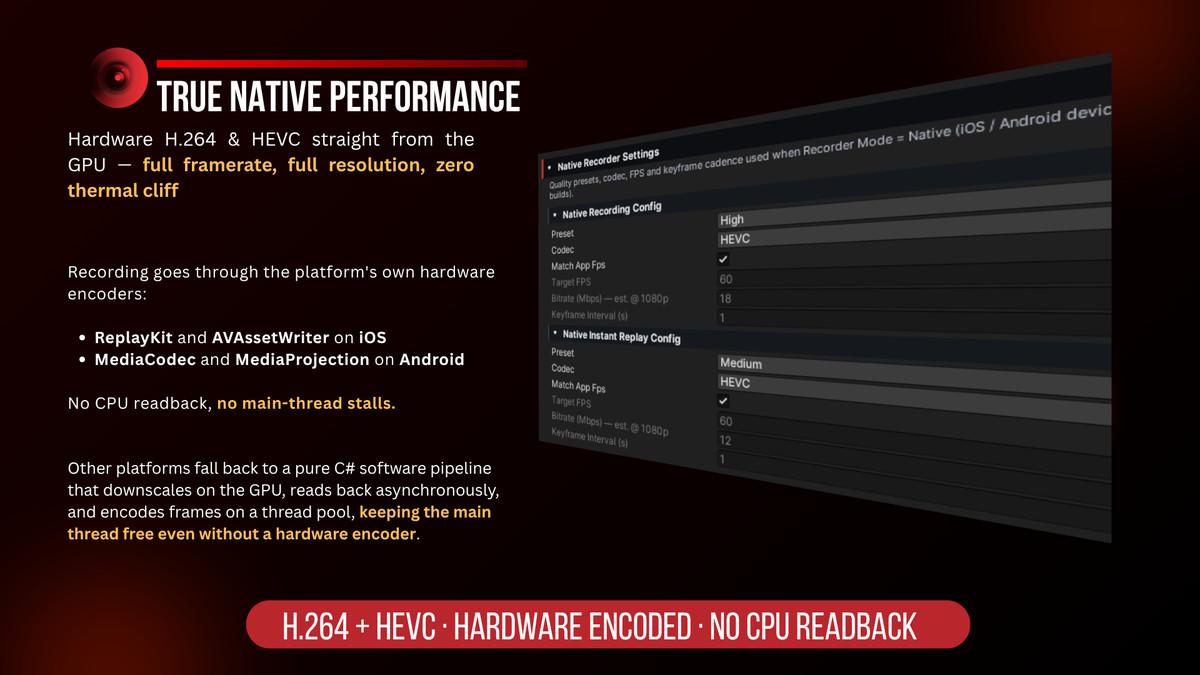 Native Screen Recorder & Instant Replay