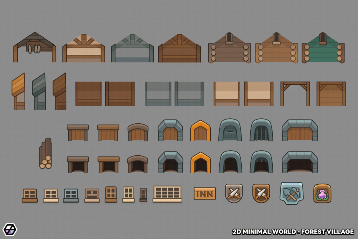 2D Minimal World - Forest Village