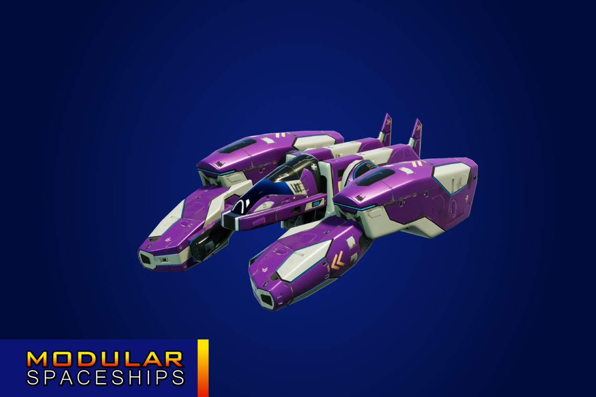 Sci-Fi Modular Spaceship Meteor Mantis