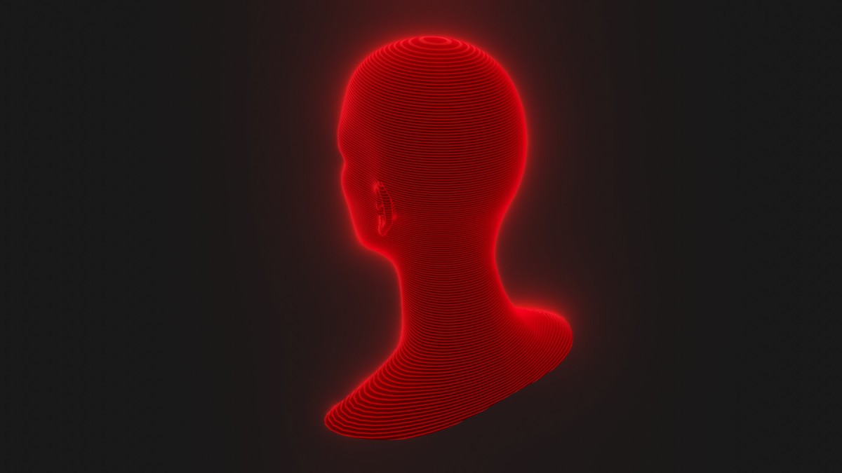 Sci-Fi Red Hologram Male Female Heads 3D Model Pack - Animated, Blend Shapes