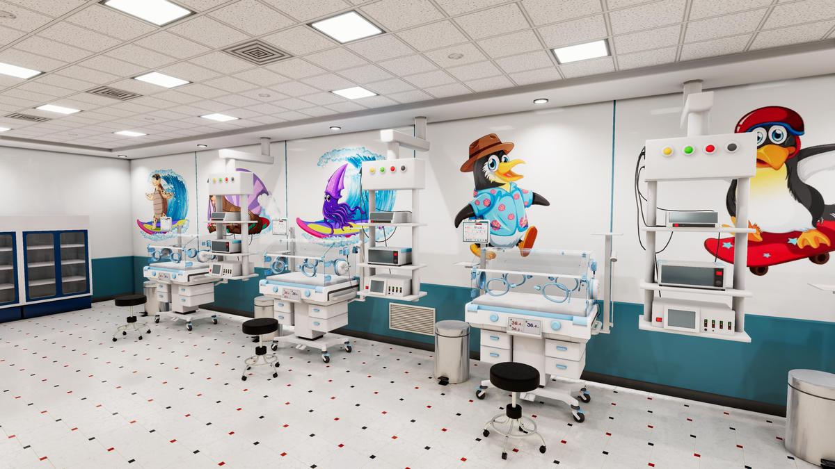 Hospital NICU Room Interior