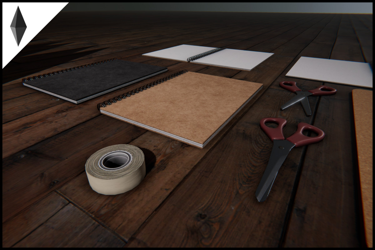 PBR Office Stationary Game-ready